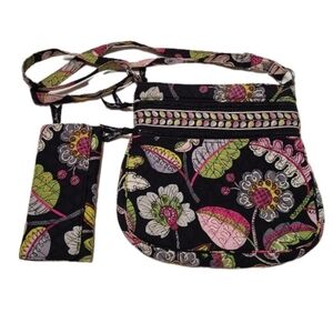Lot Vera Bradley Moon Blooms Hipster Crossbody Purse Bag Matching Wallet Handbag